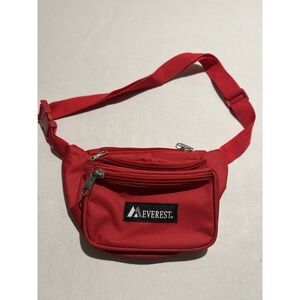 VTG Everest 3 Compartment Small Fanny Pack, Red, OS #A105